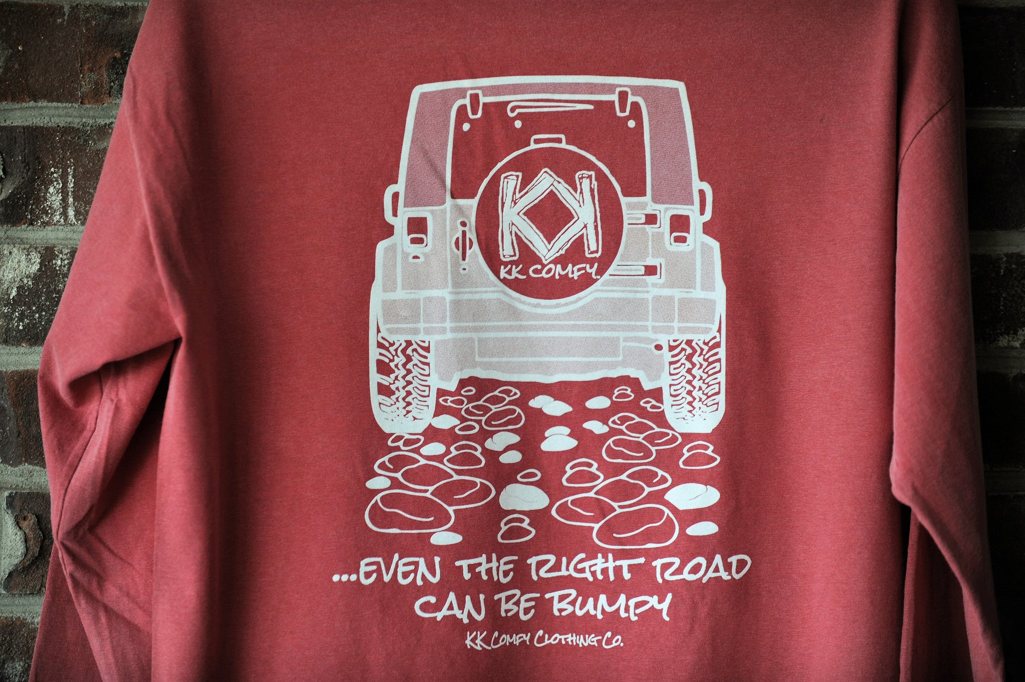 Bumpy Road Jeep T-shirt Comfort Colors KK Comfy Short Sleeve w/ Pocket