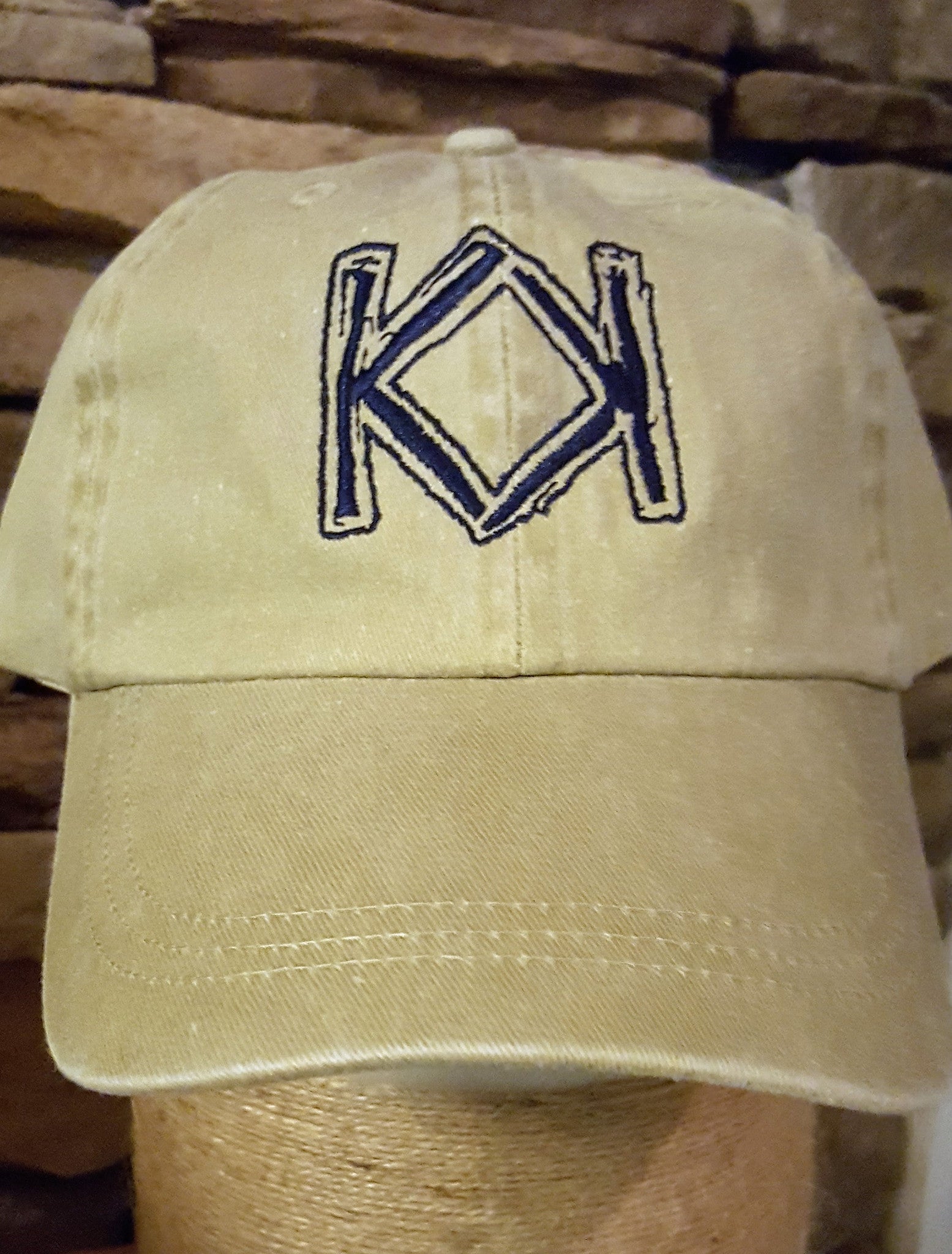 Hat. Khaki w/ Navy Logo
